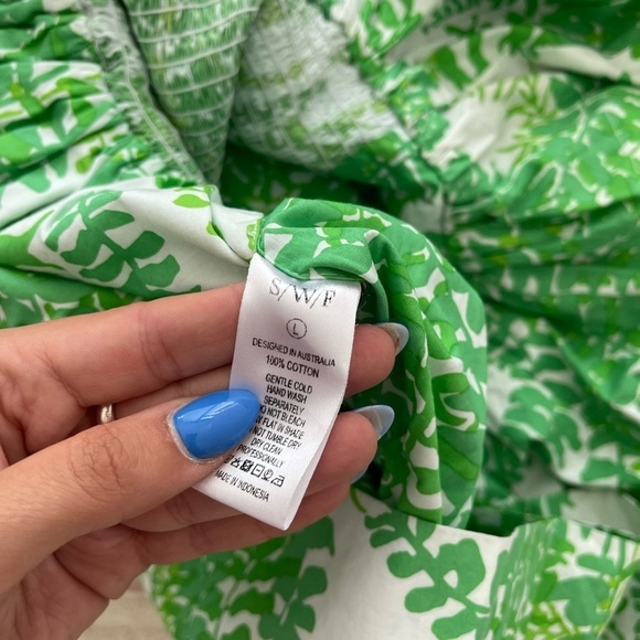 SWF Planta Green Bubble Mini Dress - Picture 8 of 8